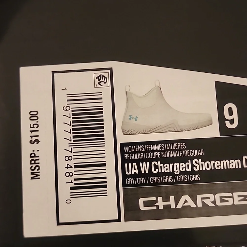 Under Armour Light Gray Ankle Boots with Teal Accents Brand New
